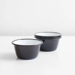 Falcon Black Enamelware Bowls Set Of 4