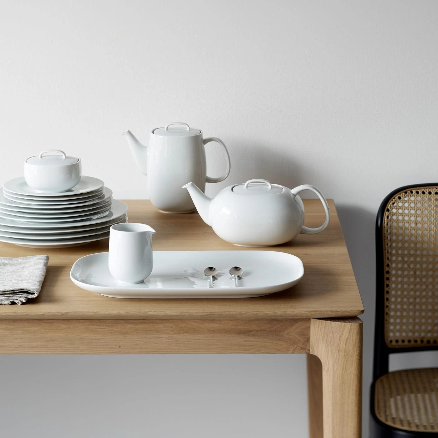 Moon White Rectangular Platter - Image 7