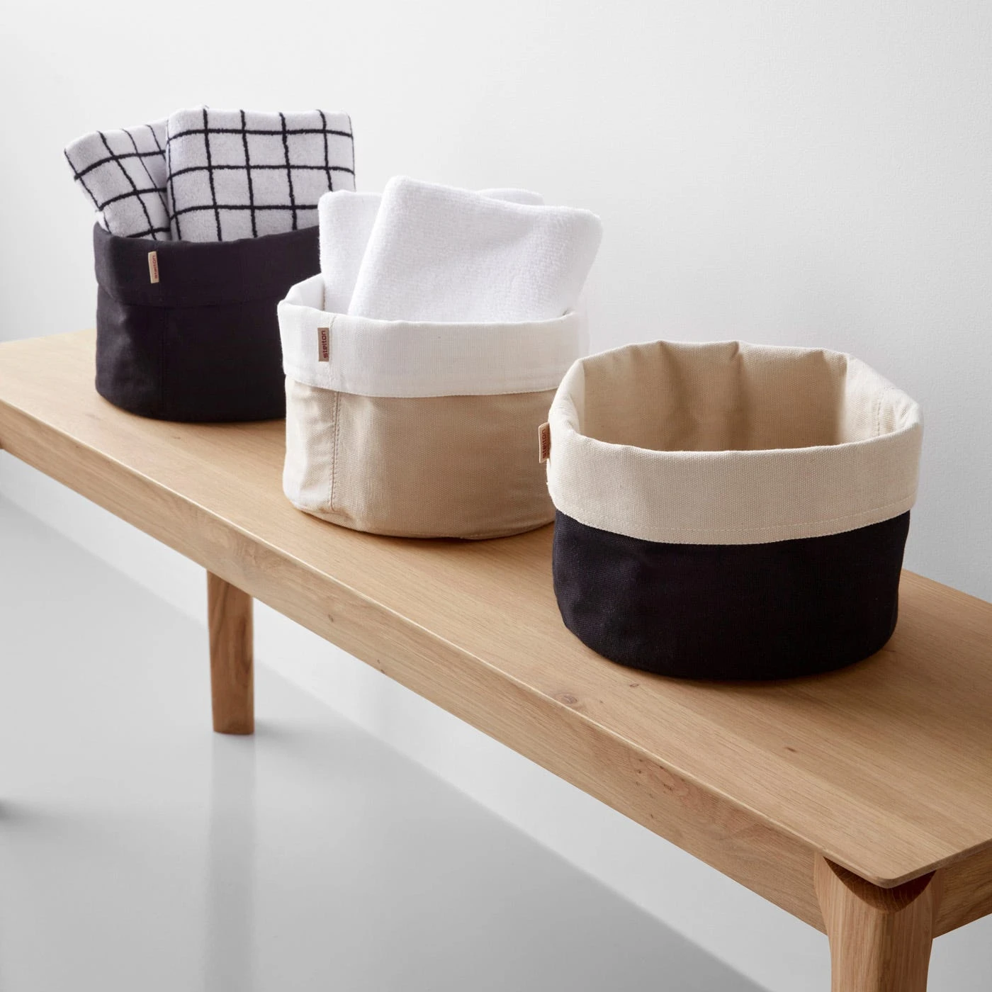 Mini Grid Black Hand Towel - Image 13