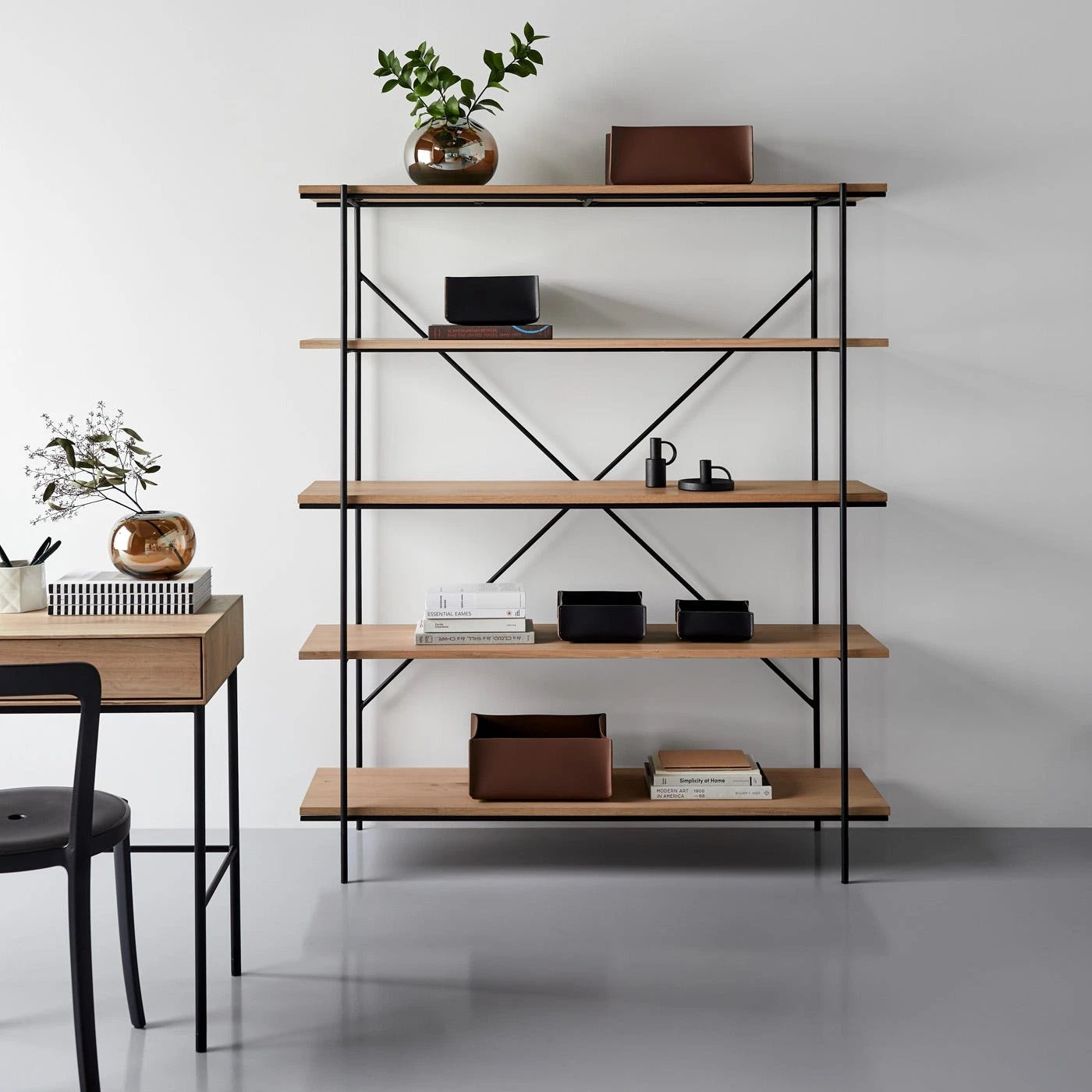 Rectangular Pecan Leather Storage Bins Set Of 2 - Image 9