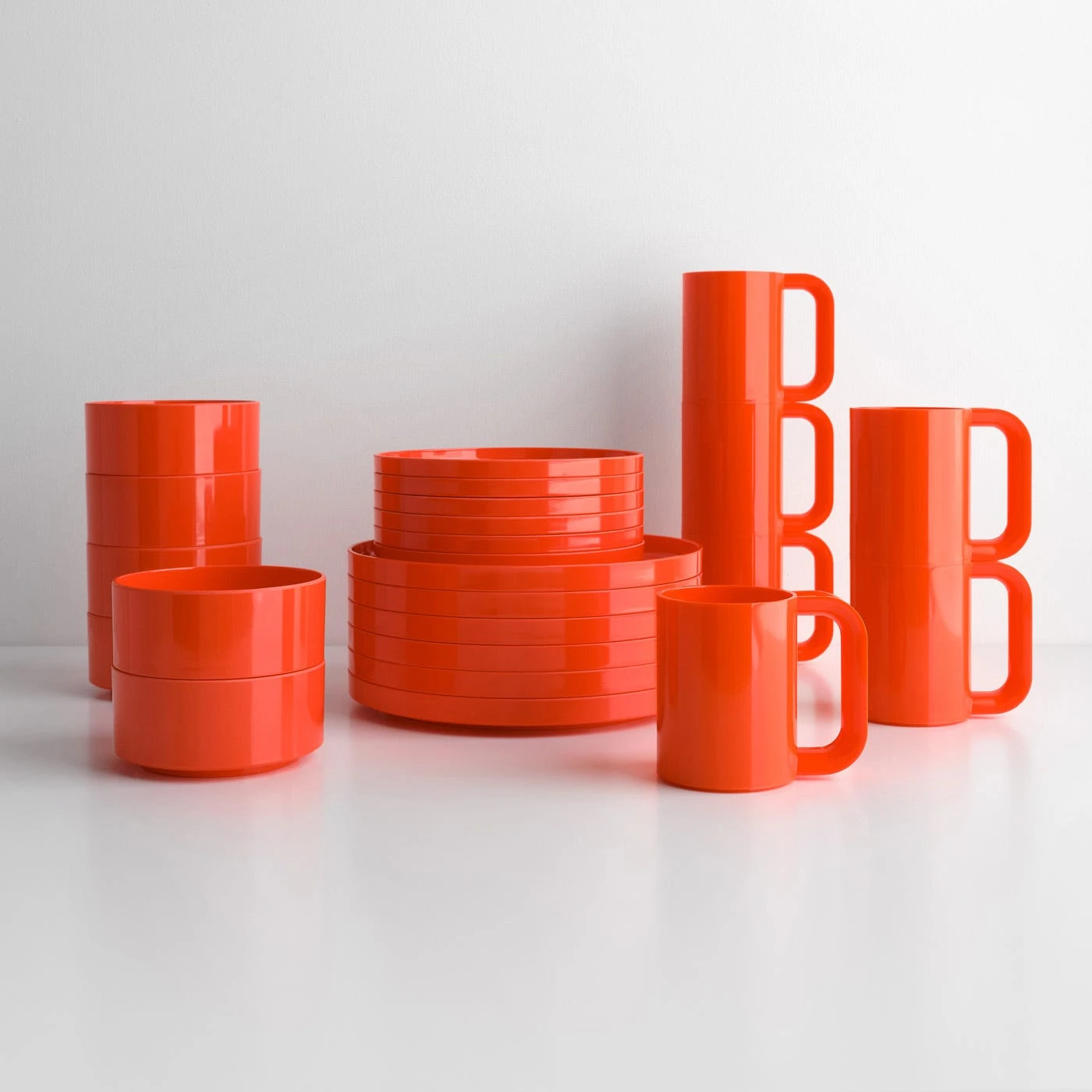 Heller Orange Mugs Set Of 6 - Image 5