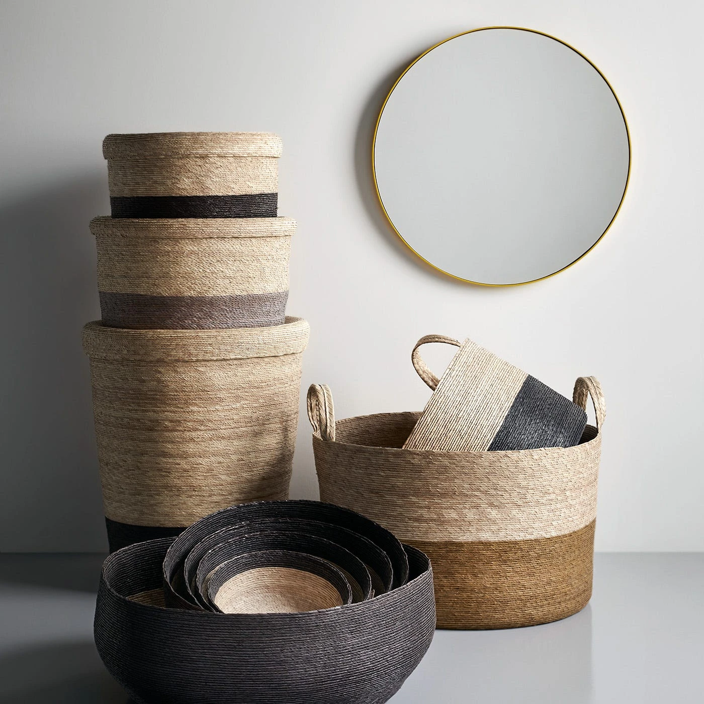 Black Band Round Basket 12" - Image 7