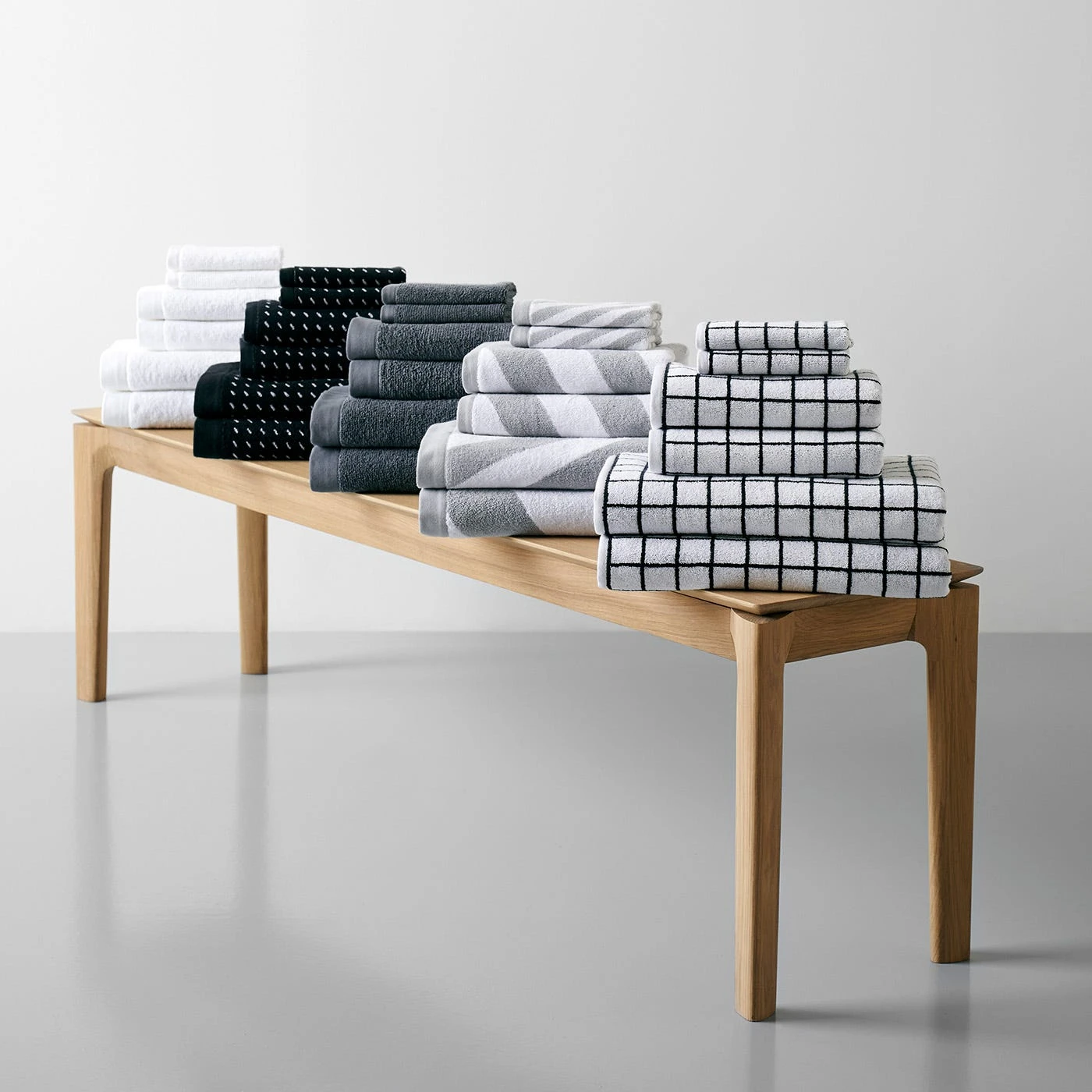 Mini Grid Black Hand Towel - Image 14