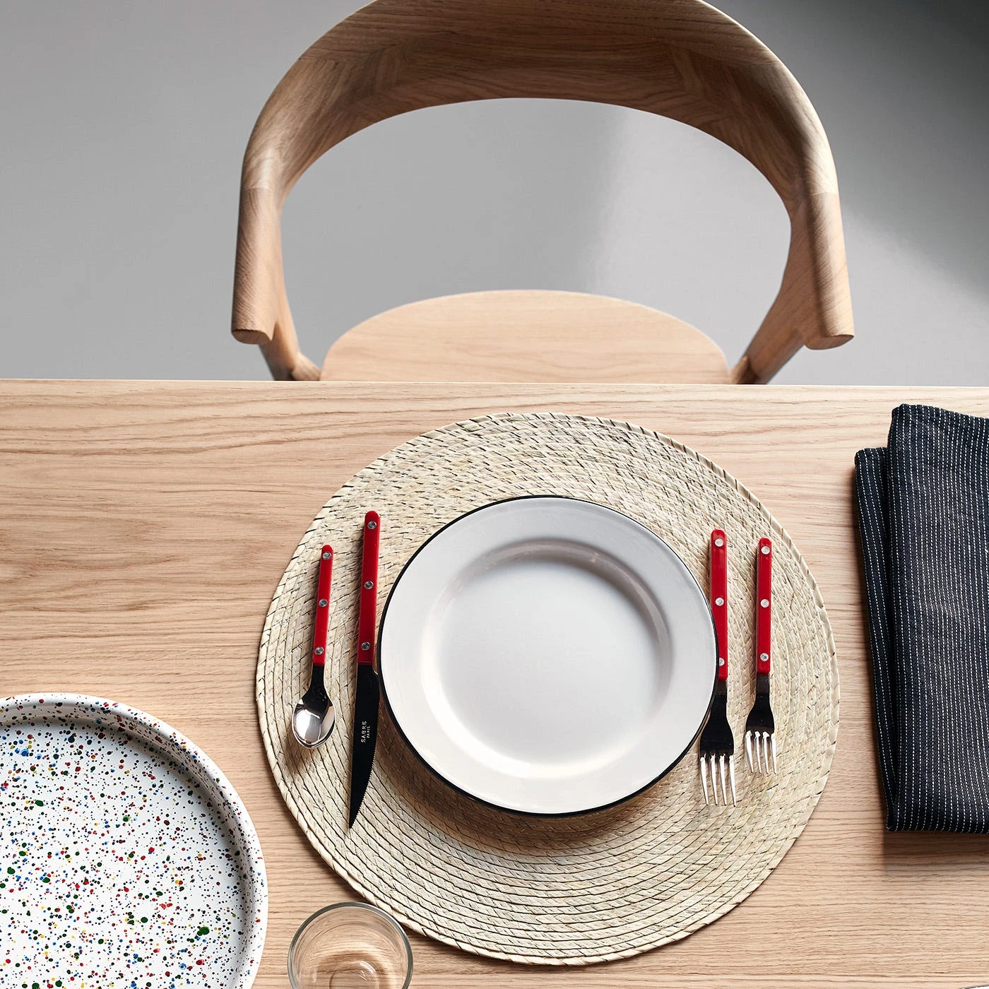 Dash Stripe Navy Linen Teatowel - Image 9