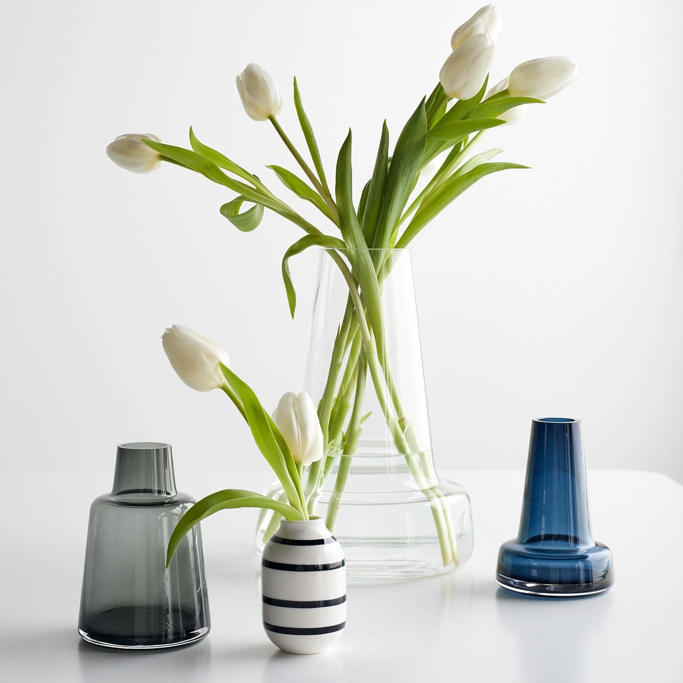 Omaggio Black Mini Vase Set Of 3 - Image 4