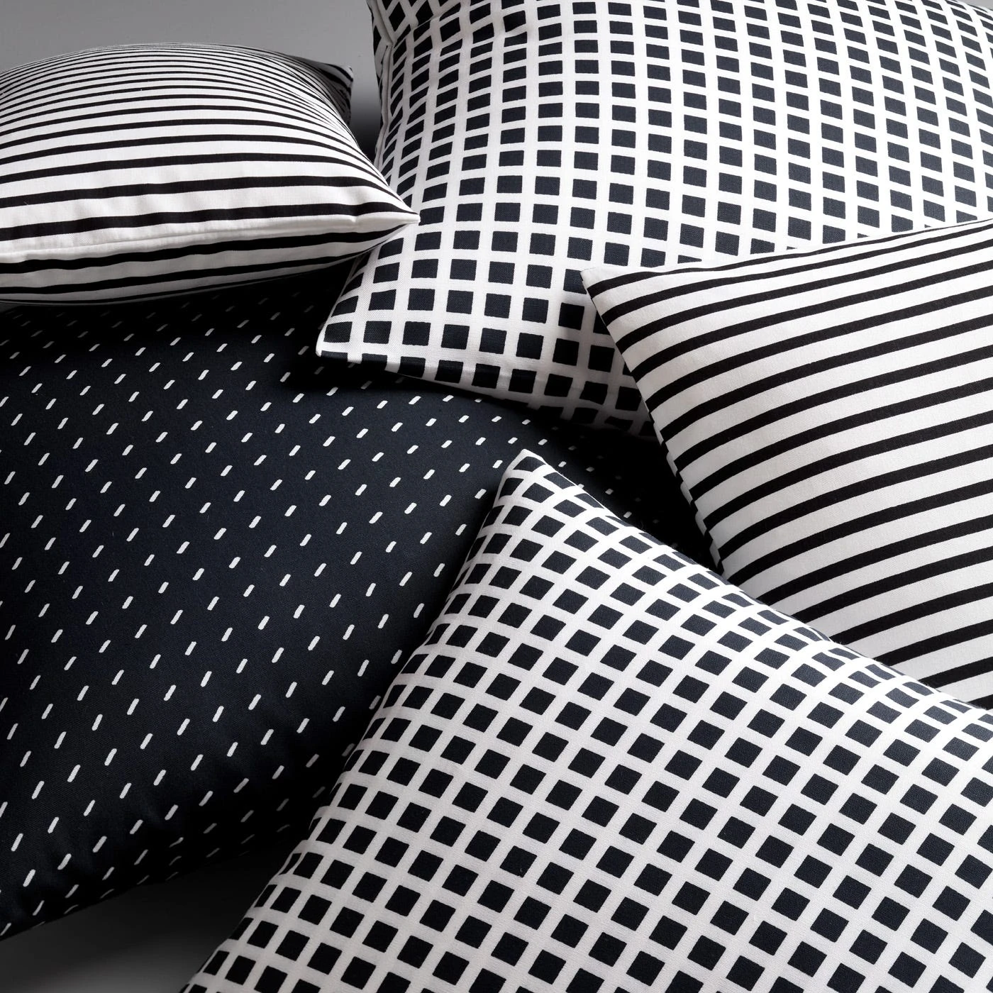 Tiles Black Throw Pillow Cover 20" X 20" - Image 3