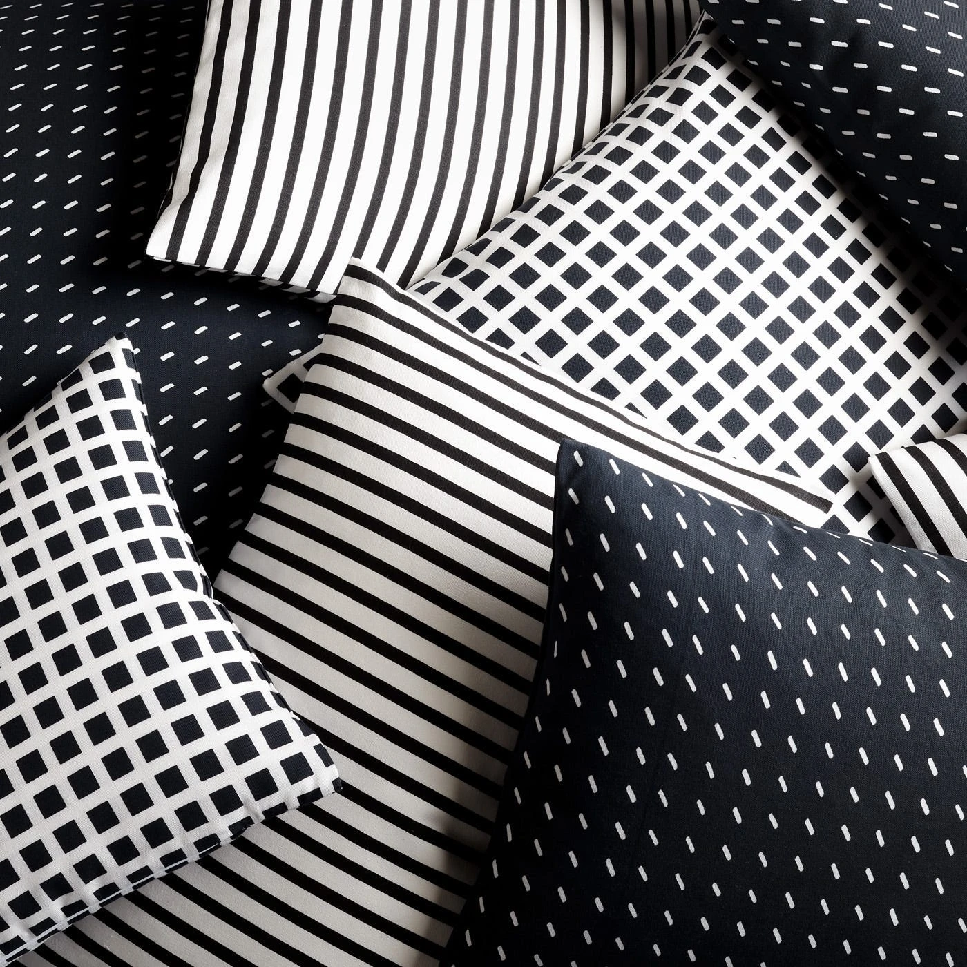 Tiles Black Throw Pillow Cover 17" X 17" - Image 4