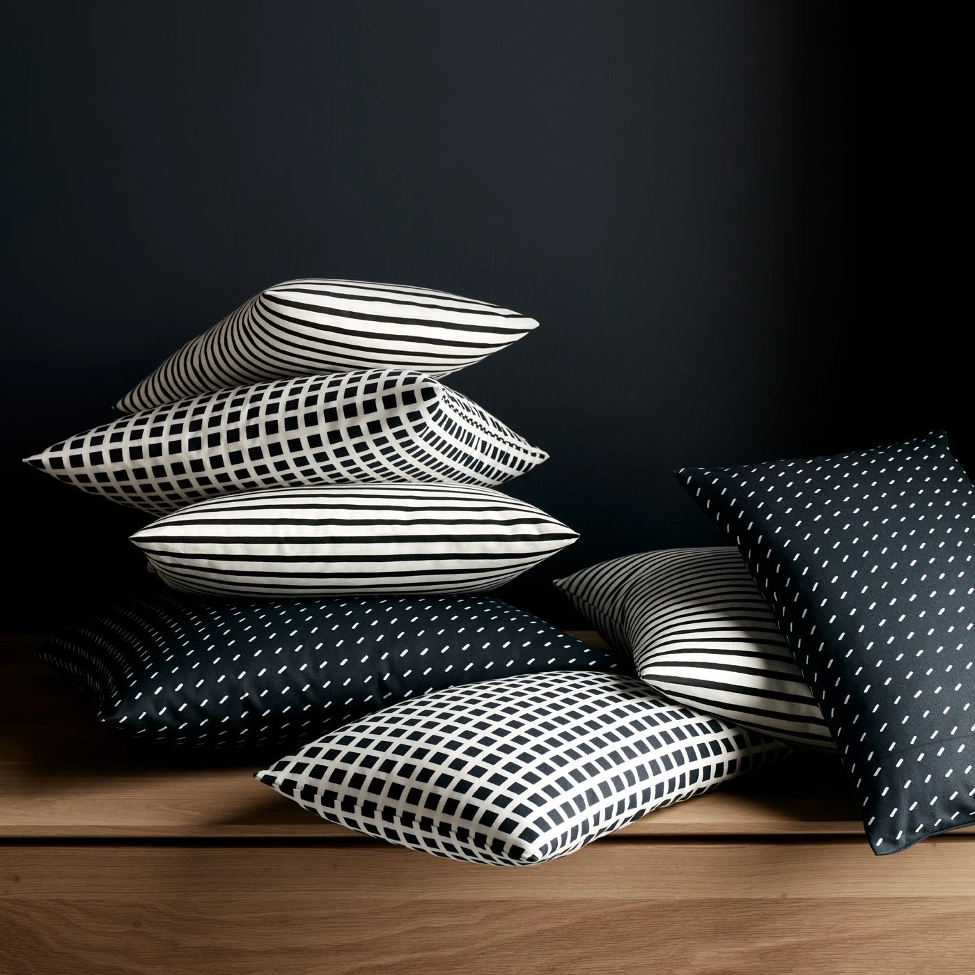 Tiles Black Throw Pillow Cover 20" X 20" - Image 5