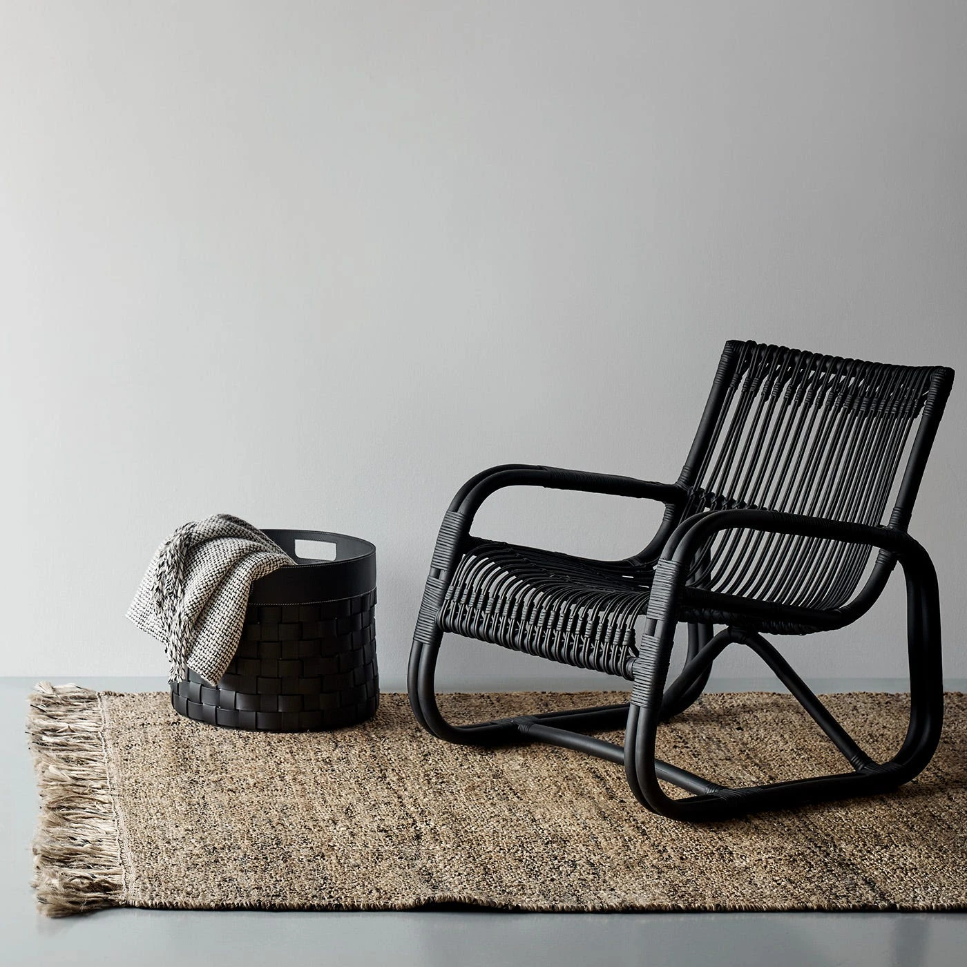 Mended Tweed Monochrome IV Throw Blanket - Image 8