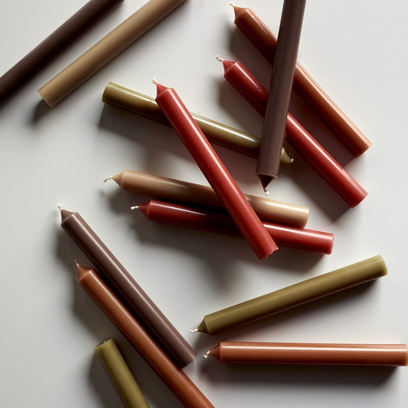 Khaki Taper Candles Set Of 12 - Image 2