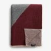 Turin Burgundy Knit Throw Blanket