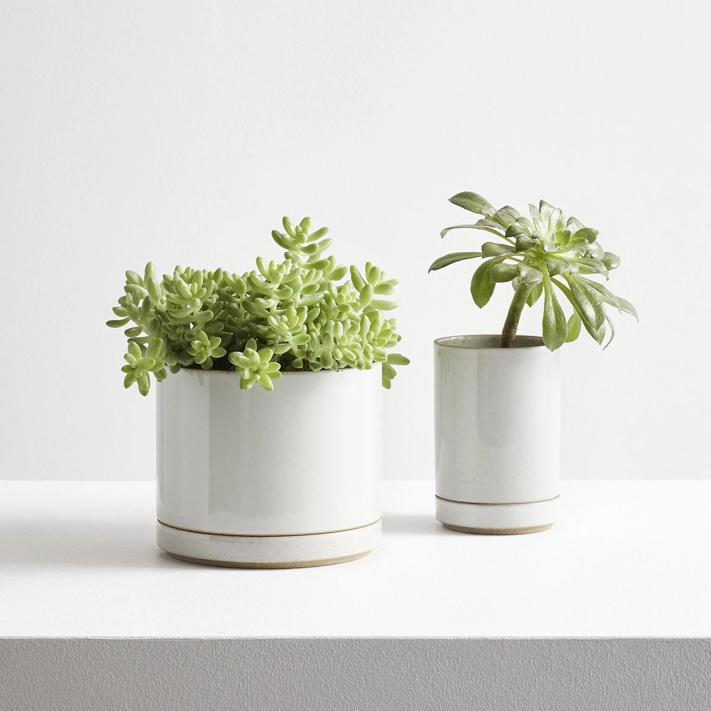Hasami Gloss Gray Small Planter And Saucer Set - Image 3